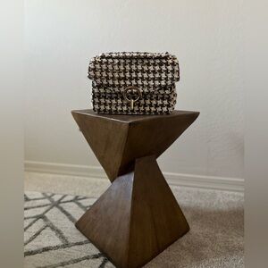 Sandro checkered tweed shoulder bag